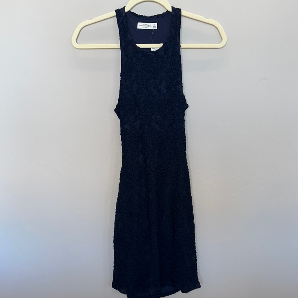 Abercrombie & Fitch Women's Navy Blue Lace Dress - New with Tags - XS